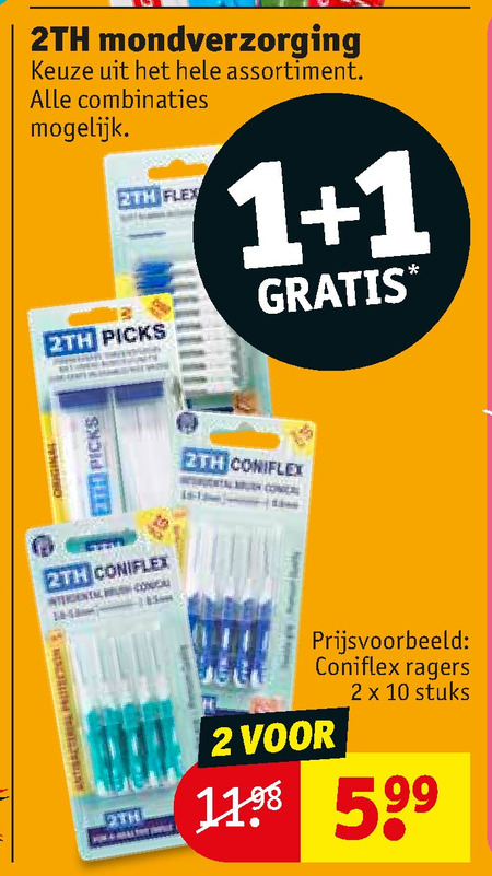 2TH   interdentale ragers, tandenstokers folder aanbieding bij  Kruidvat - details