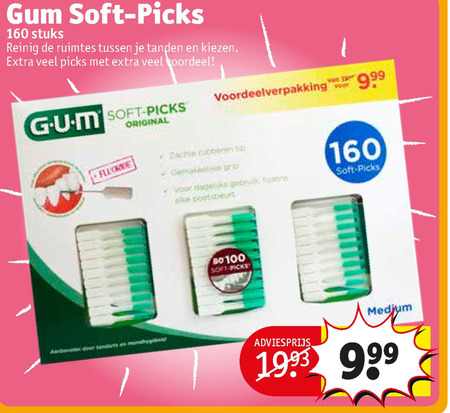 G.U.M.   tandenstokers folder aanbieding bij  Kruidvat - details