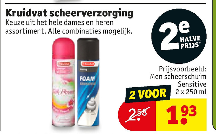 Kruidvat Huismerk   scheergel, scheerschuim folder aanbieding bij  Kruidvat - details