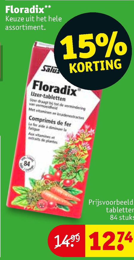 Floradix   voedingssupplement folder aanbieding bij  Kruidvat - details