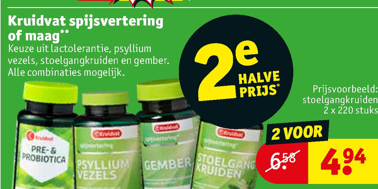 Boekhouder houding Dood in de wereld Kruidvat Huismerk voedingssupplement folder aanbieding bij Kruidvat -  details