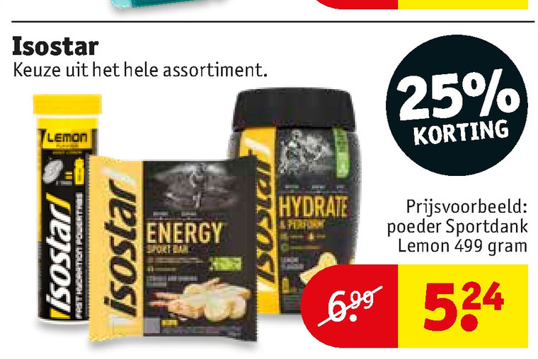 gevolgtrekking halsband Weg Isostar sportvoeding folder aanbieding bij Kruidvat - details