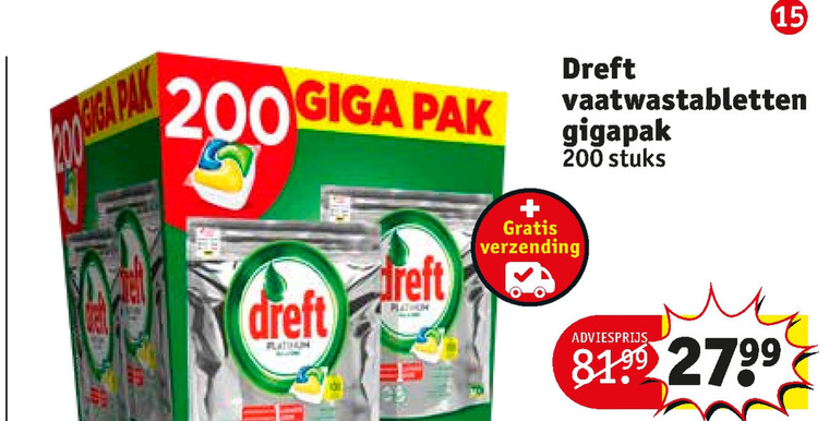 Dreft   vaatwasmiddel folder aanbieding bij  Kruidvat - details