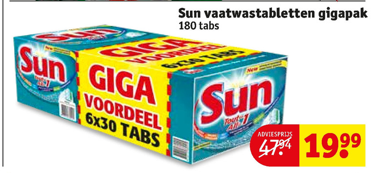 Sun   vaatwasmiddel folder aanbieding bij  Kruidvat - details