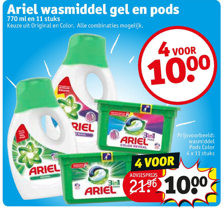 Ariel   wasmiddel folder aanbieding bij  Kruidvat - details