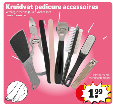 vertaler blad Kerstmis Kruidvat Huismerk pedicureset, nagelknipper folder aanbieding bij Kruidvat  - details