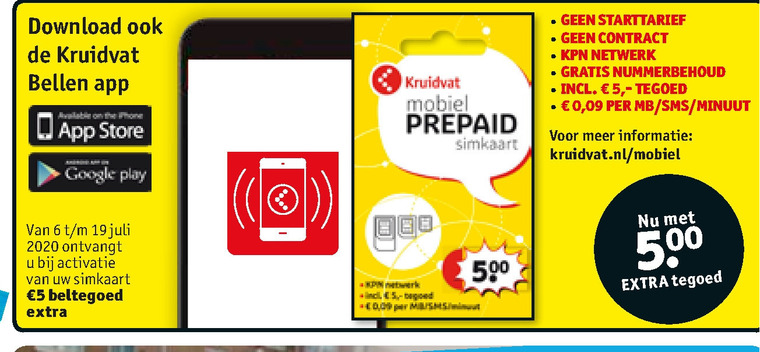 Kruidvat Huismerk   SIMkaart folder aanbieding bij  Kruidvat - details