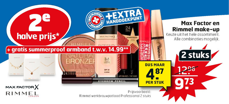 Rimmel   lipstick, gezichtspoeder folder aanbieding bij  Trekpleister - details