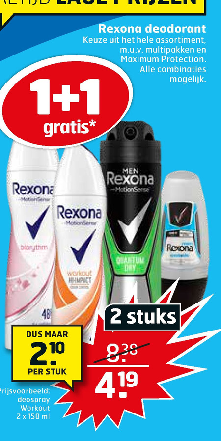 Rexona   deodorant folder aanbieding bij  Trekpleister - details