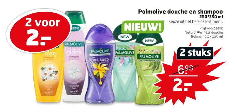 Palmolive   shampoo, douchegel folder aanbieding bij  Trekpleister - details