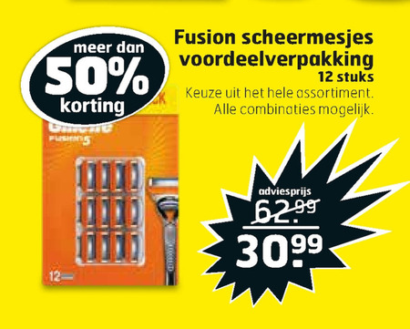 Gillette   scheermesjes folder aanbieding bij  Trekpleister - details