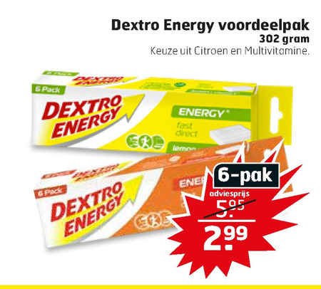 Dextro Energy   druivensuiker folder aanbieding bij  Trekpleister - details