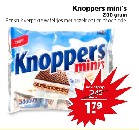 Knoppers   chocolade folder aanbieding bij  Trekpleister - details