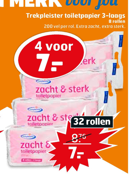 Trekpleister Huismerk   toiletpapier folder aanbieding bij  Trekpleister - details