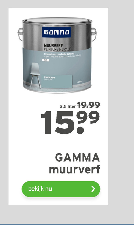 Gamma Huismerk   muurverf folder aanbieding bij  Gamma - details