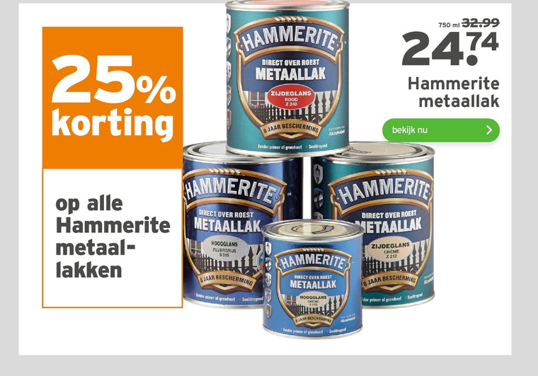 vaardigheid in het geheim Tram Hammerite metaallak folder aanbieding bij Gamma - details