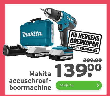 Makita   accuboormachine folder aanbieding bij  Gamma - details