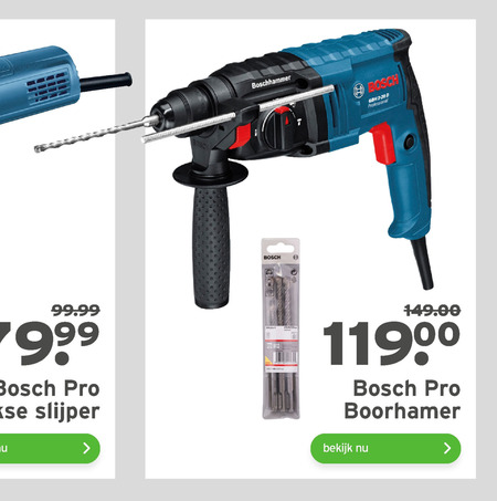 Bosch   boorhamer folder aanbieding bij  Gamma - details