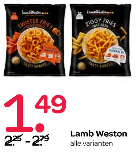 Lamb and Weston   patat folder aanbieding bij  Spar - details