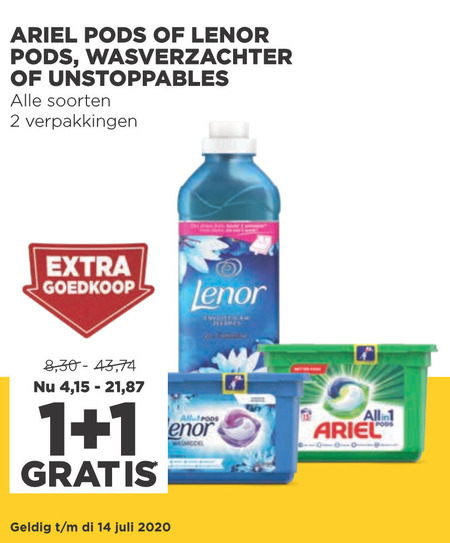 Ariel   wasmiddel, wasverzachter folder aanbieding bij  Jumbo - details