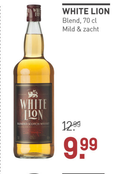 White Lion   whisky folder aanbieding bij  Gall & Gall - details