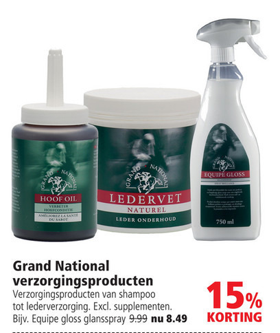 Grand National   paardenverzorgingsset folder aanbieding bij  Welkoop - details