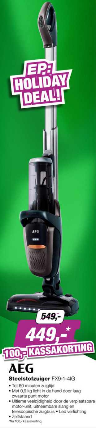 AEG   steelstofzuiger folder aanbieding bij  EP Electronic Partner - details