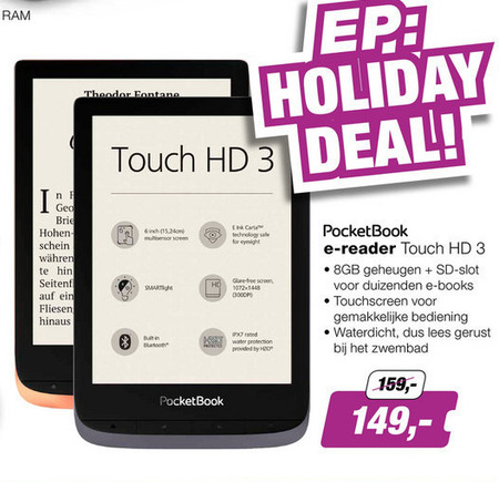 Pocketbook   ebook reader folder aanbieding bij  EP Electronic Partner - details