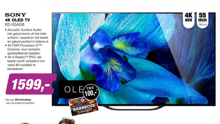 Sony   4k ultrahd televisies, oled televisie folder aanbieding bij  EP Electronic Partner - details