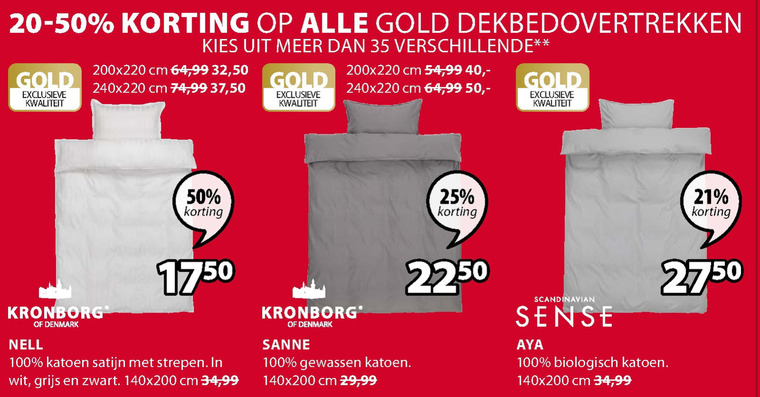 Kronborg   dekbedovertrek folder aanbieding bij  Jysk - details