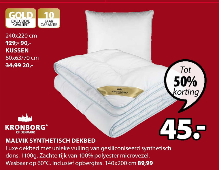 Kronborg   dekbed folder aanbieding bij  Jysk - details