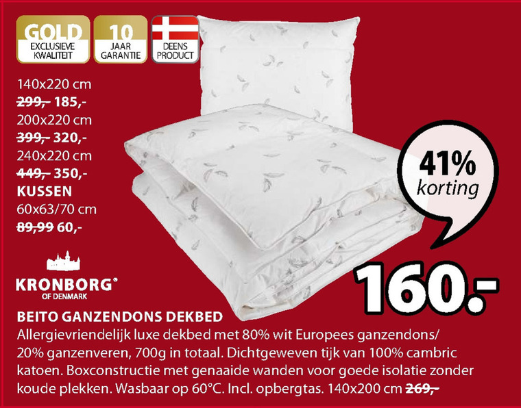 Kronborg   dekbed folder aanbieding bij  Jysk - details