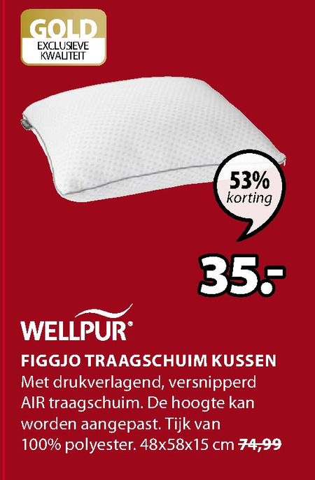 Wellpur   hoofdkussen folder aanbieding bij  Jysk - details