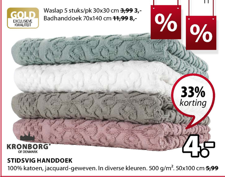 Kronborg   handdoek folder aanbieding bij  Jysk - details