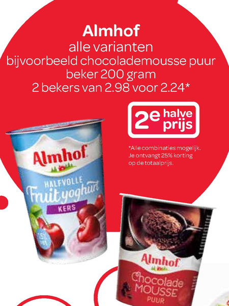 Almhof   vruchtenyoghurt, chocolademousse folder aanbieding bij  Spar - details