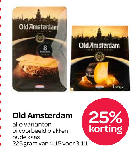 Old Amsterdam   kaasplakken, kaas folder aanbieding bij  Spar - details