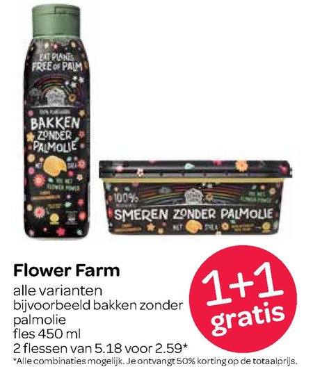 Flower Farm   olie en vetten folder aanbieding bij  Spar - details