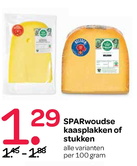 Sparwoudse   kaas, kaasplakken folder aanbieding bij  Spar - details
