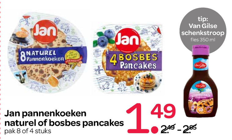 Jan   pannenkoek folder aanbieding bij  Spar - details