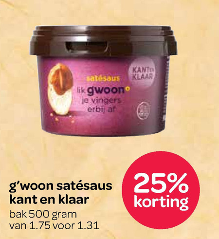 Gwoon   satesaus folder aanbieding bij  Spar - details