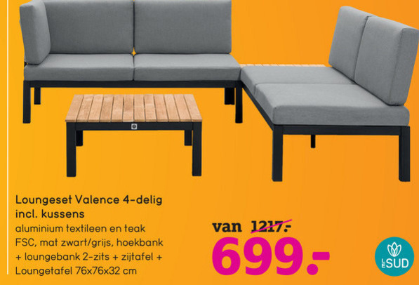 Le Sud   loungeset folder aanbieding bij  Leenbakker - details