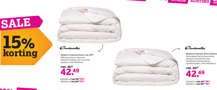 Cinderella   dekbed folder aanbieding bij  Leenbakker - details