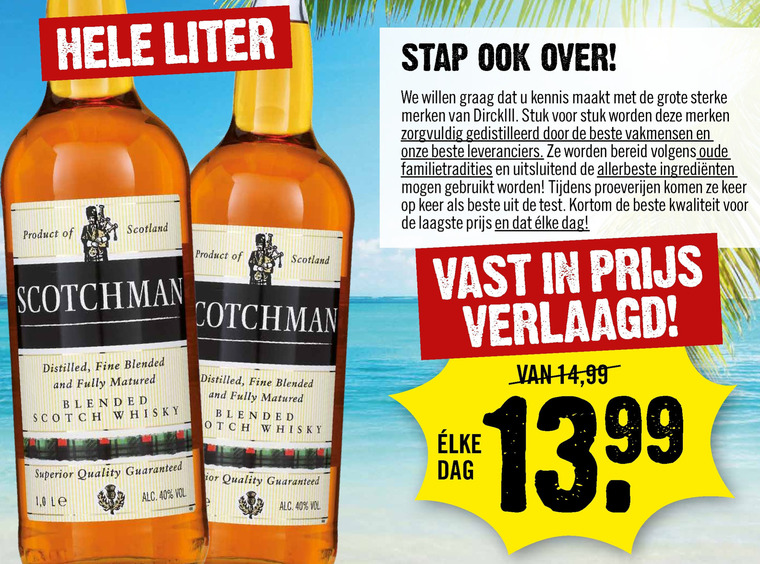 Scotchman   whisky folder aanbieding bij  Dirck III - details