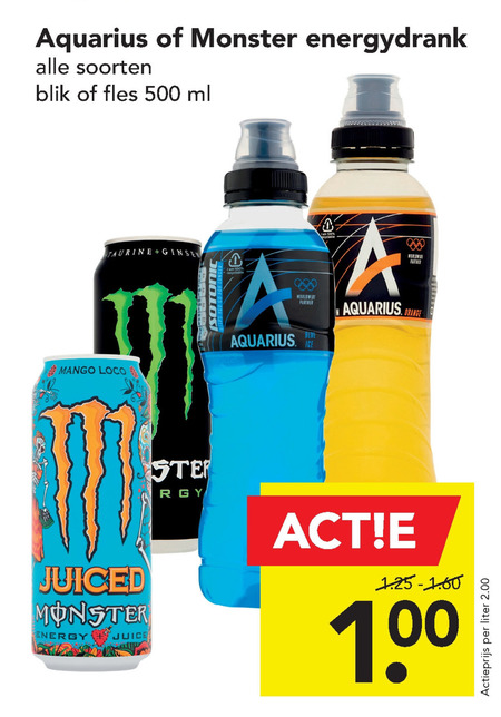 Monster   sportdrank, energiedrank folder aanbieding bij  Deen - details