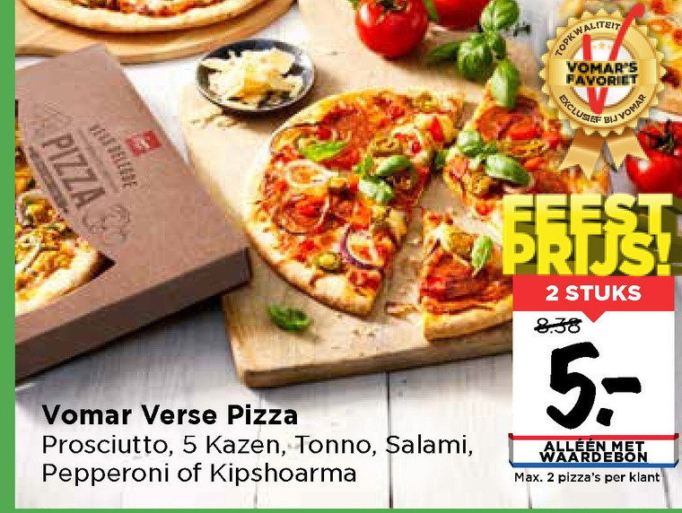 Vomar Huismerk   verse pizza folder aanbieding bij  Vomar - details