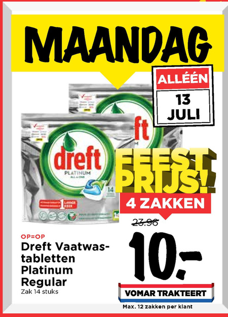 Dreft   vaatwasmiddel folder aanbieding bij  Vomar - details