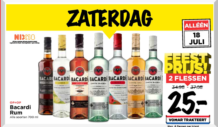 Bacardi   rum folder aanbieding bij  Vomar - details