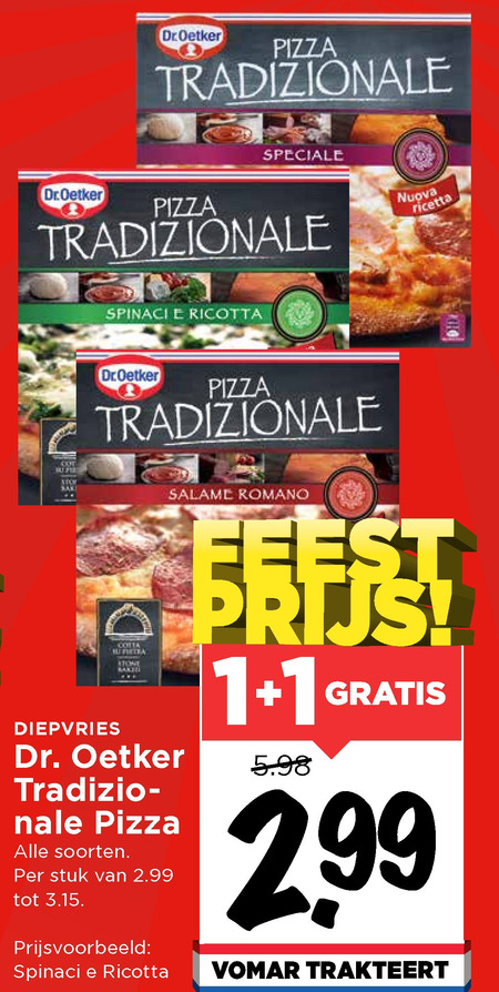 Dr Oetker   diepvriespizza folder aanbieding bij  Vomar - details