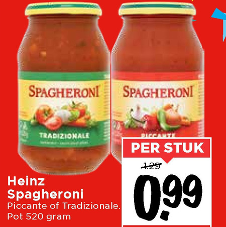 Spagheroni   pastasaus folder aanbieding bij  Vomar - details