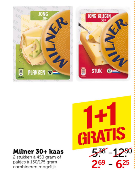 Milner   kaasplakken, kaas folder aanbieding bij  Coop - details